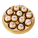 Ghasitaram Round Box Of 11 Channa Laddoos with Captions - Safuron
