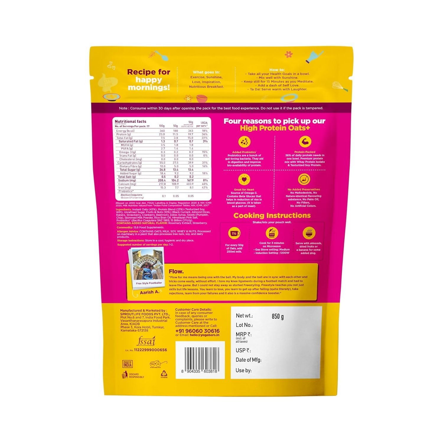 Yoga Bar High Protein Oats Yoga Bar
