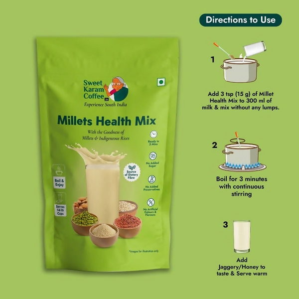 Sweet Karam Coffee Millets Health Milk Mix (Kanji Maavu) Sweet Karam Coffee