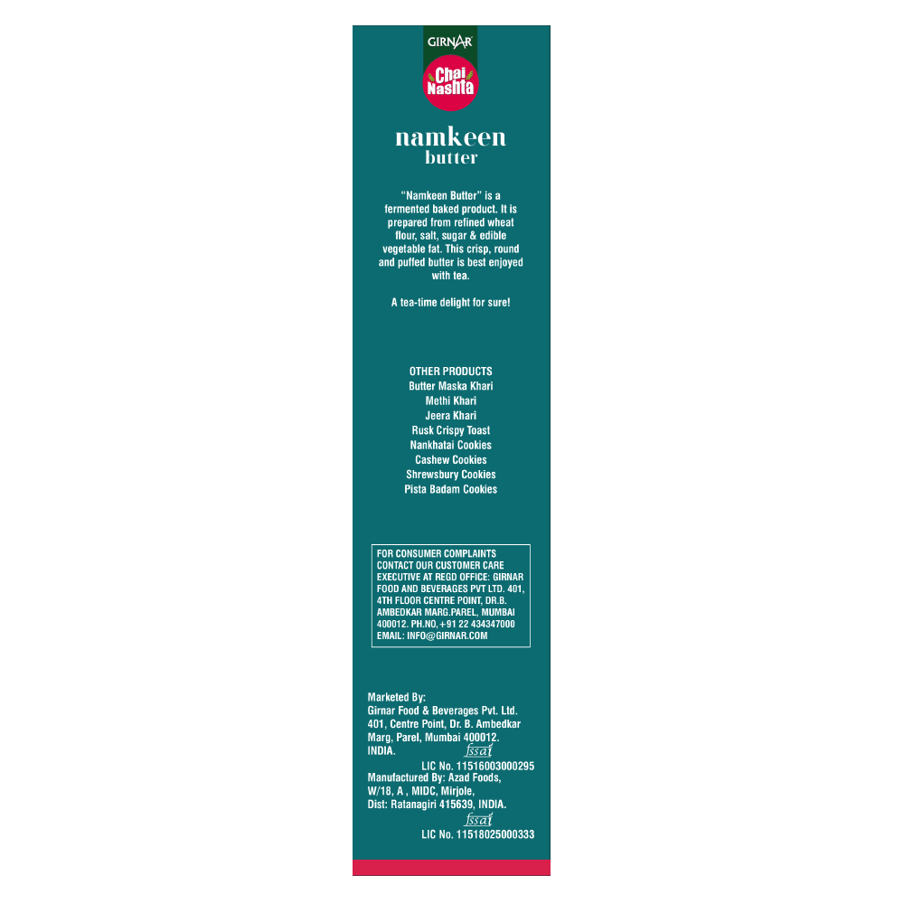 Girnar Chai Nashta - Namkeen Butter Girnar