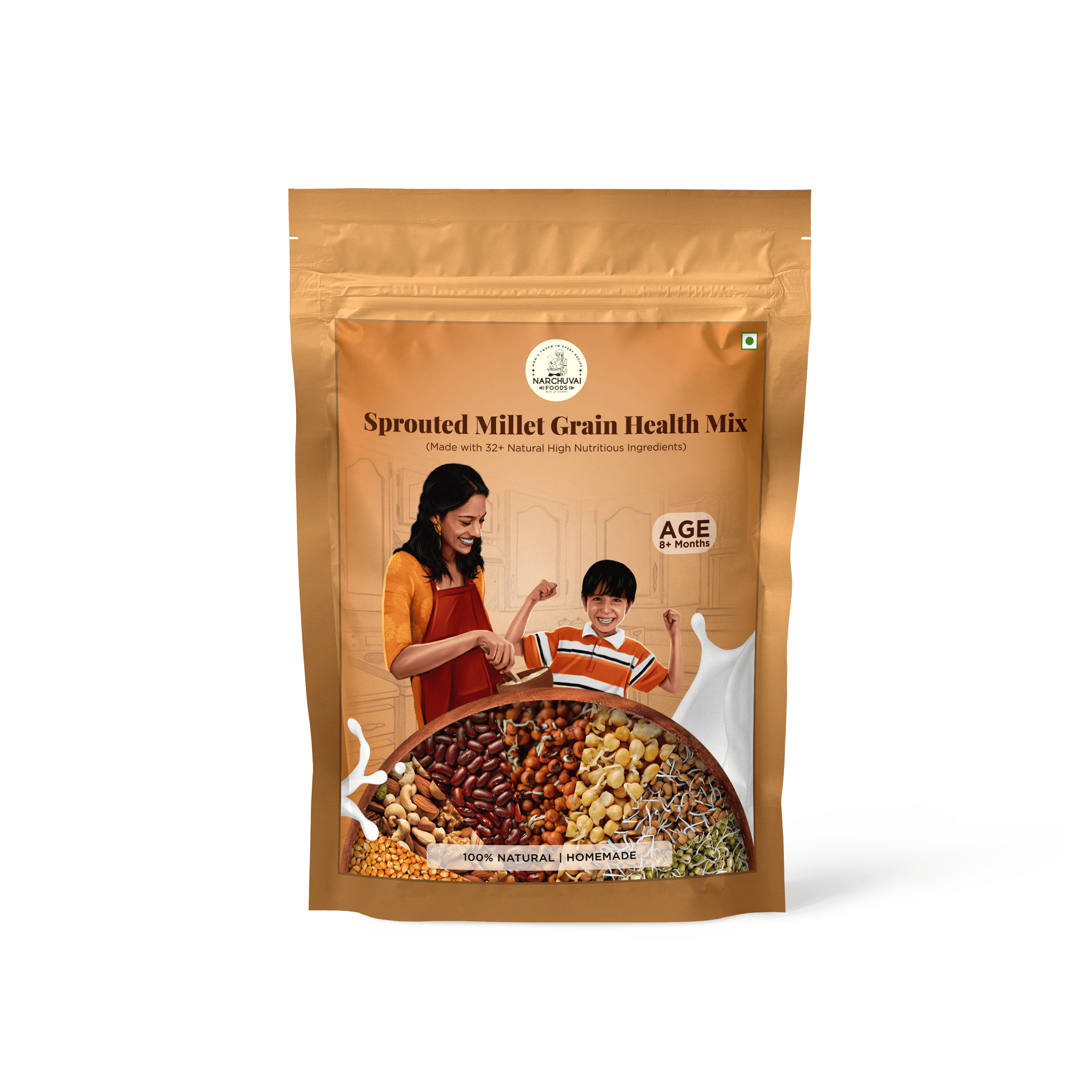 Narchuvai Foods Sprouted Millet Grain Health Mix - Safuron