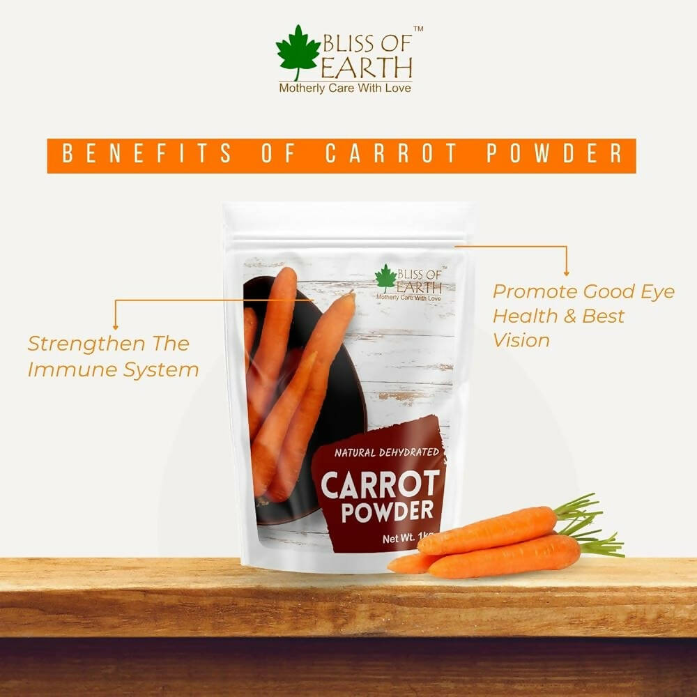 Bliss of Earth Natural Dehydrated Carrot Powder Bliss of Earth
