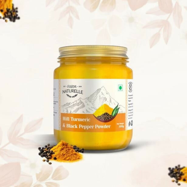 Farm Naturelle Mountain Turmeric Powder High Curcumin with Black Pepper Farm Naturelle