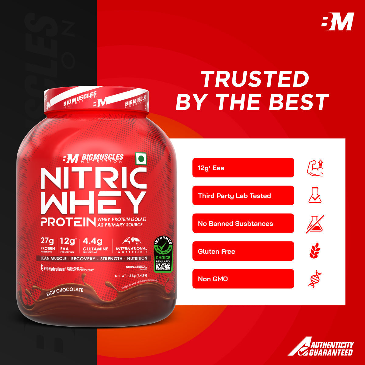 Big Muscles Nutrition Nitric Whey Protein Big Muscles Nutrition