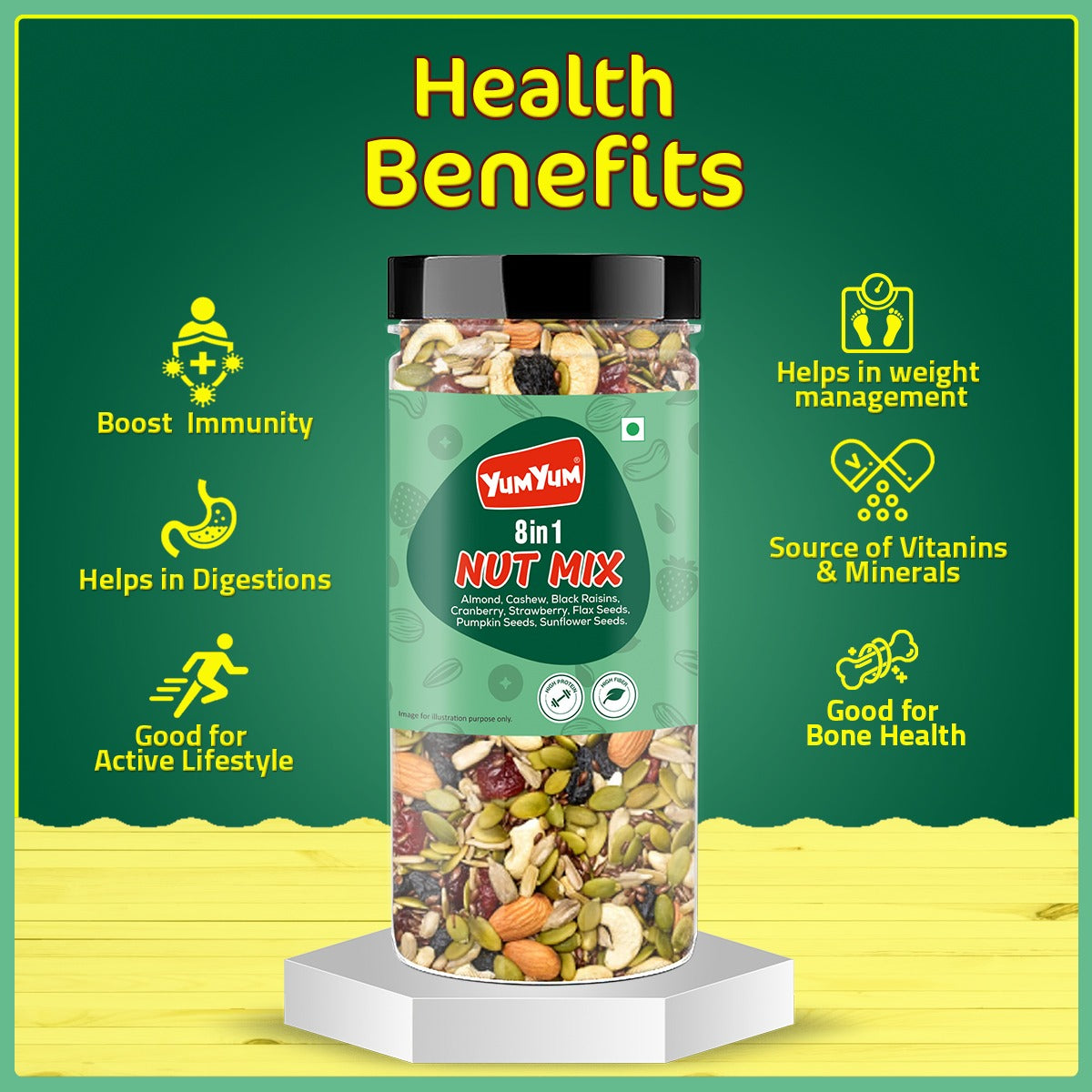 Yum Yum 8 In 1 Nut Mix Jar Yum Yum