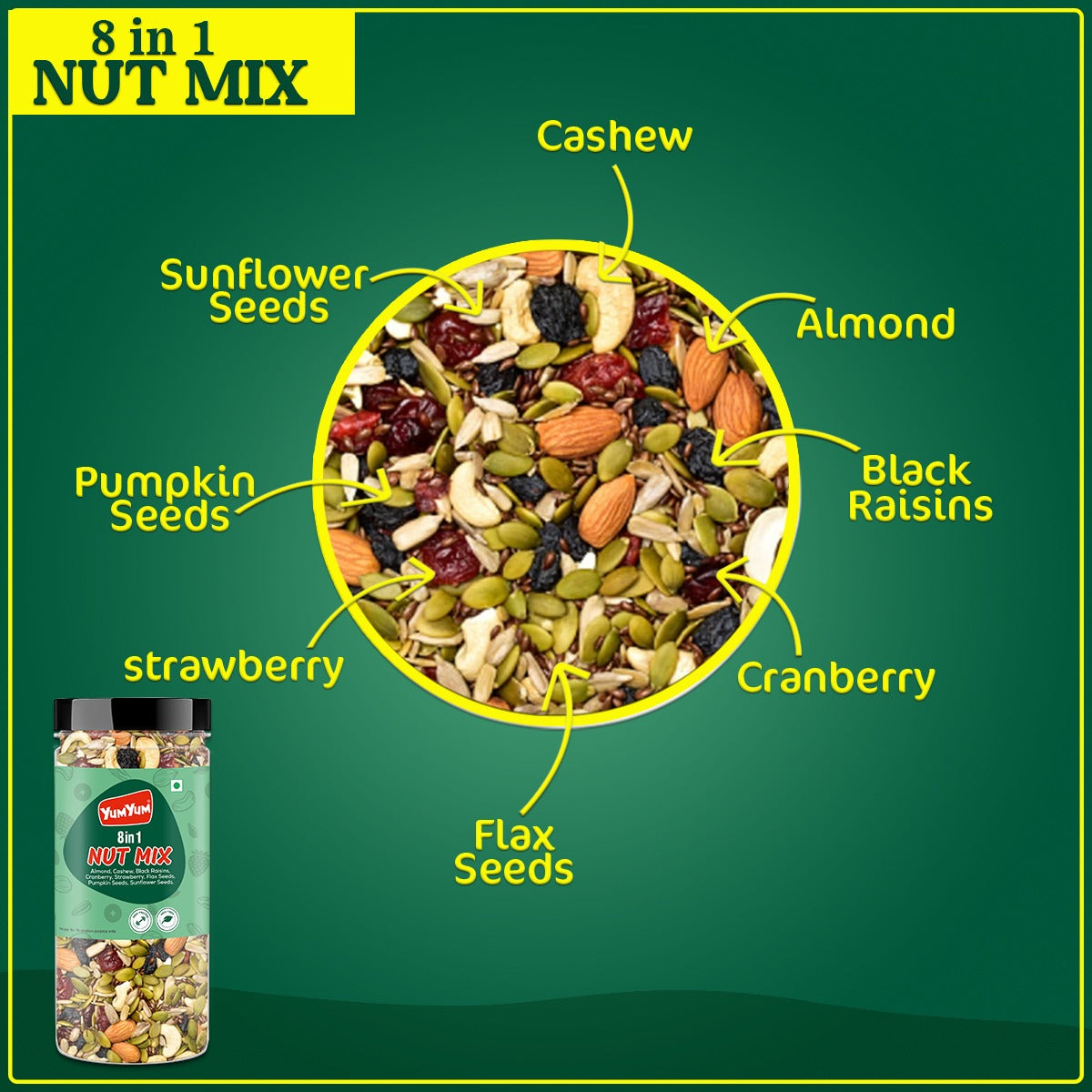 Yum Yum 8 In 1 Nut Mix Jar Yum Yum