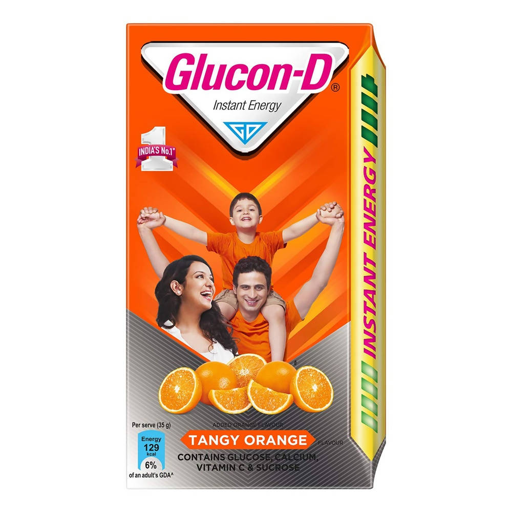 Glucon-D Instant Energy Health Drink - Tangy Orange - Safuron