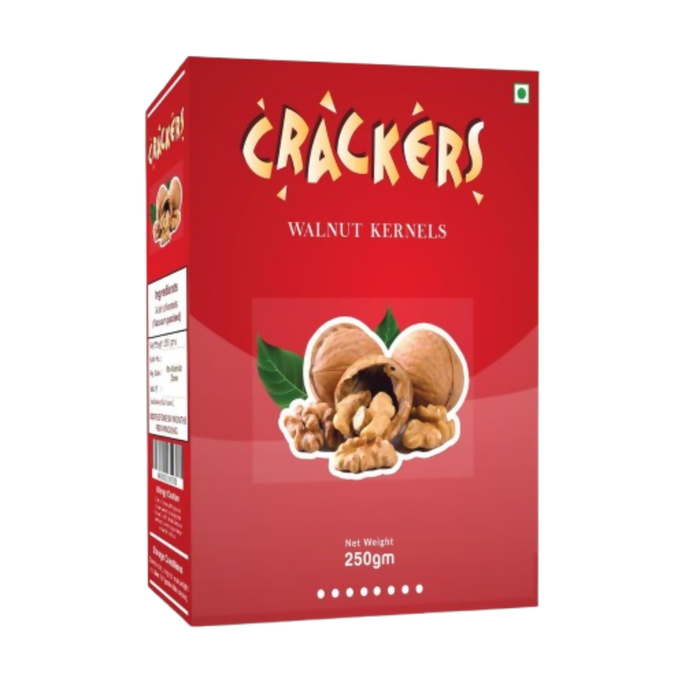Go Crackers Kashmiri Brown Halves Dried Walnuts Kernels Without Shell - Dista