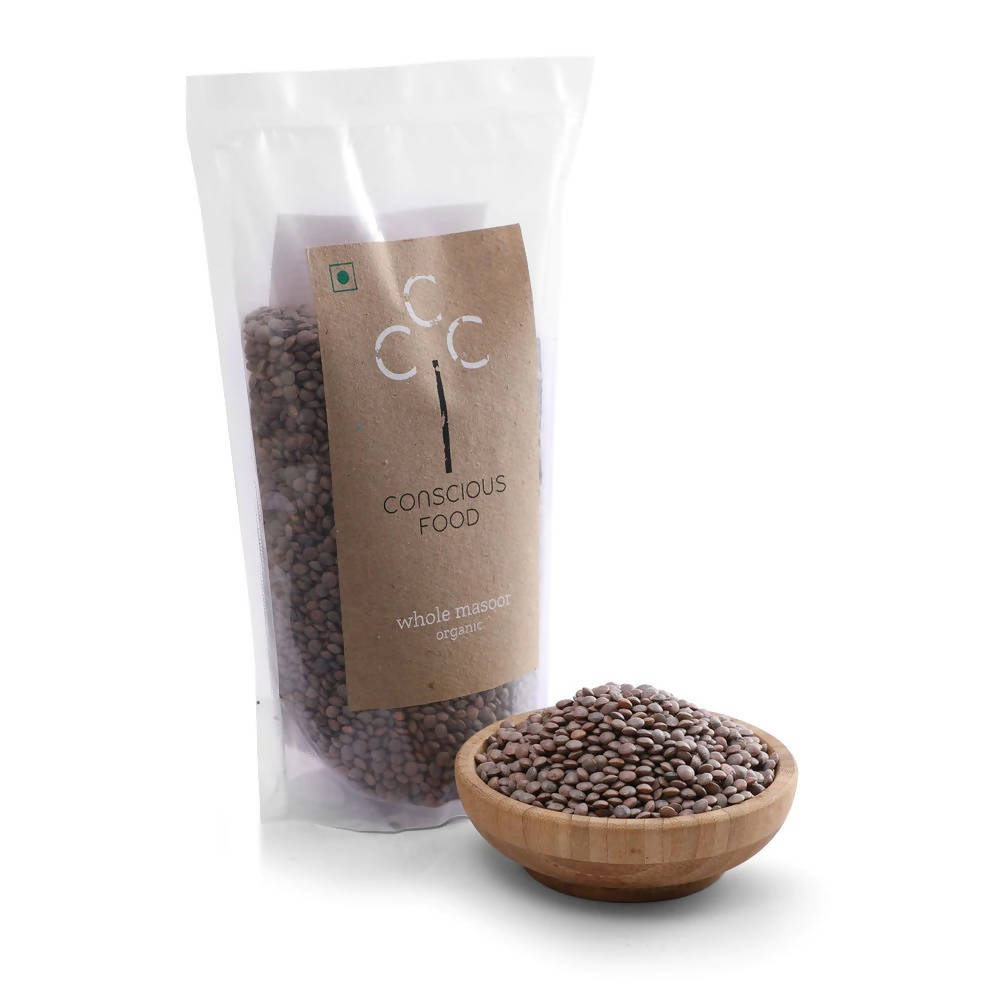 Conscious Food Organic Whole Red Lentil (Masoor Whole) Conscious Food