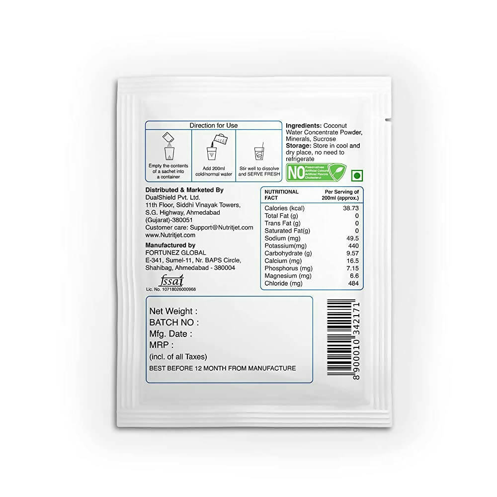 NutritJet Natural Coconut Water Powder Sachets NutritJet