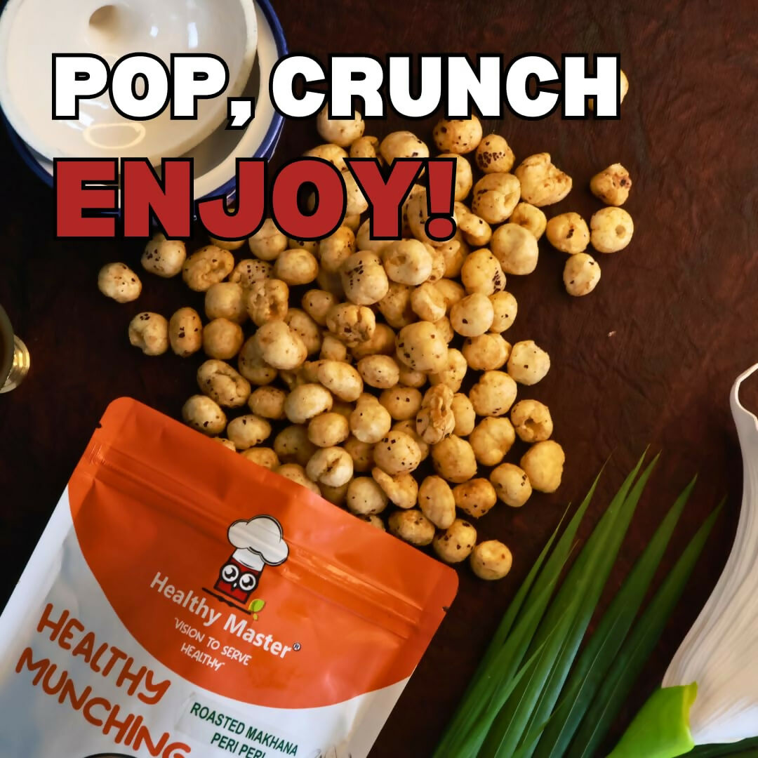 Healthy Master Crispy Roasted Fox Nuts (Makhana) - Peri Peri Flavour Healthy Master