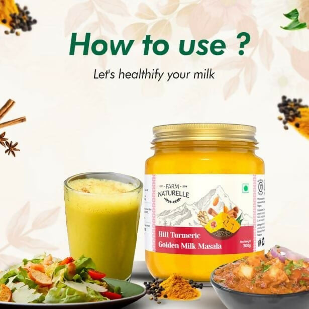 Farm Naturelle Golden Milk Masala - Turmeric Latte Blend with Spices Farm Naturelle