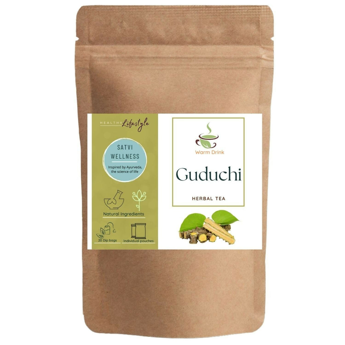 Satvi Wellness Guduchi Tea | Natural Giloy Tea Bags Satvi Wellness