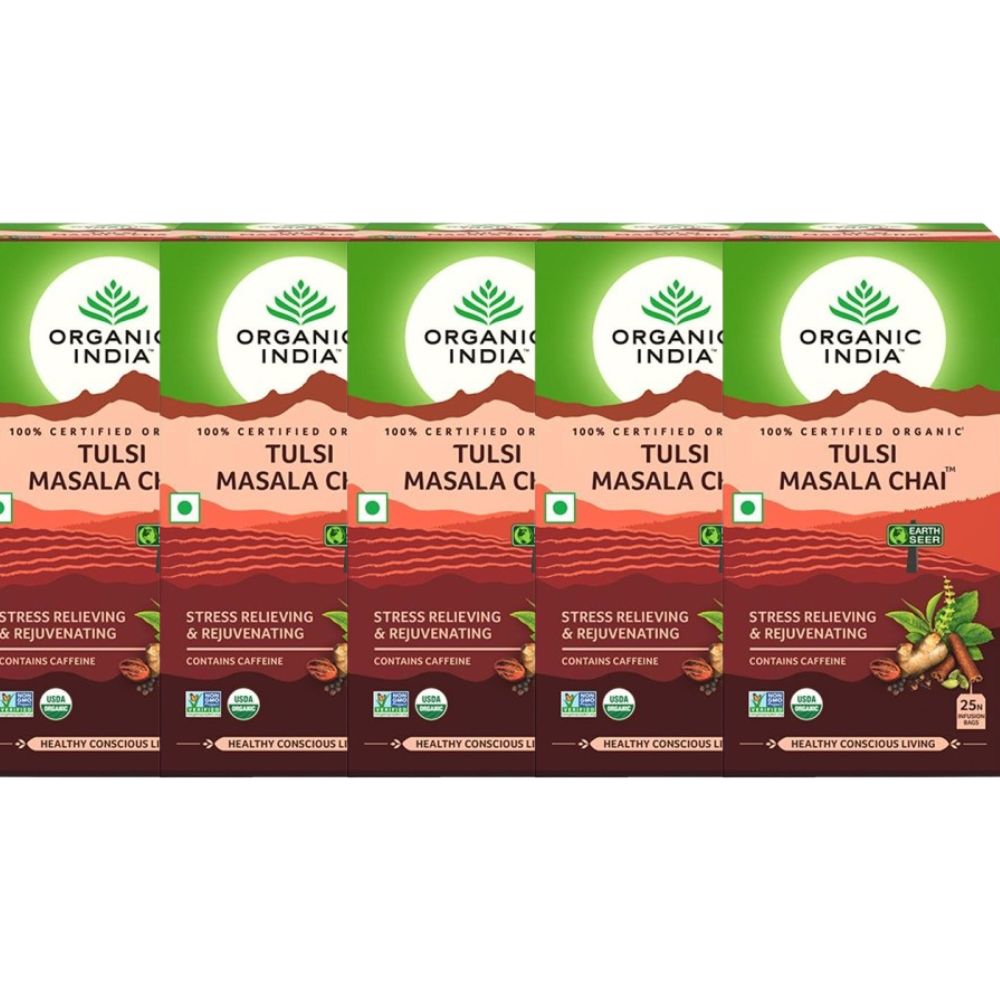 Organic India Tulsi Masala Chai 25 Tea Bags - Safuron