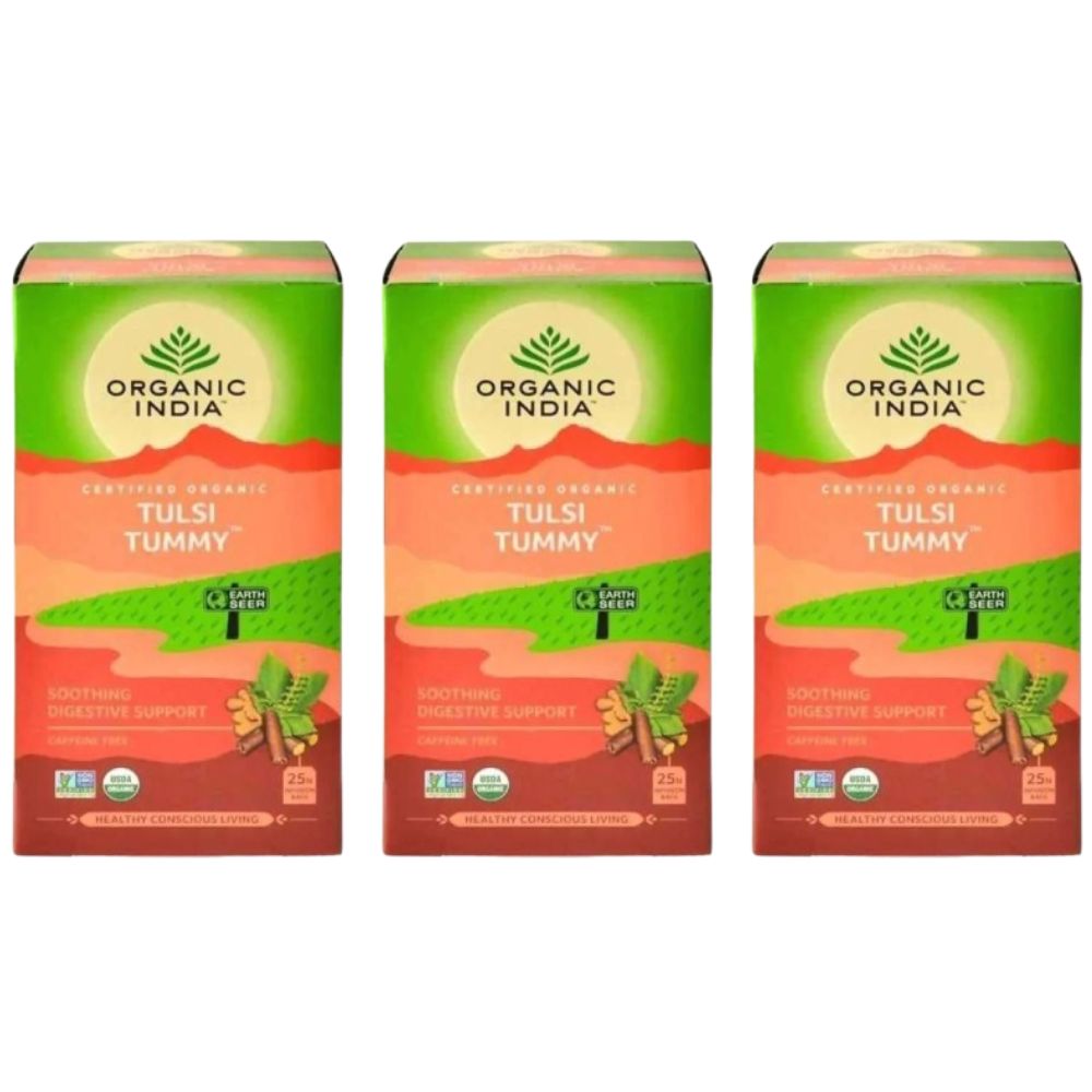 Organic India Tulsi Tummy 25 Tea Bags - Safuron