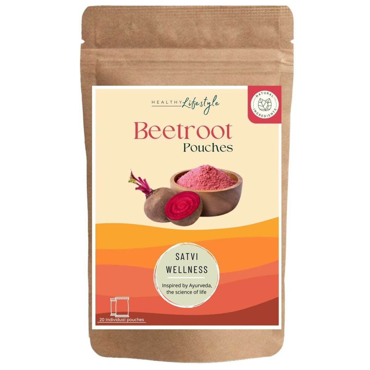 Satvi Wellness Beetroot Powder Pouches Satvi Wellness