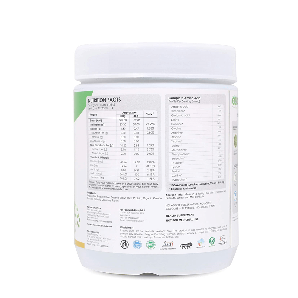 OZiva Organic Plant Protein For Everyday Fitness OZiva