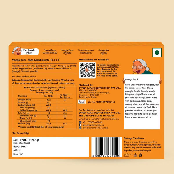 Sweet Karam Coffee Mango Burfi Sweet Karam Coffee