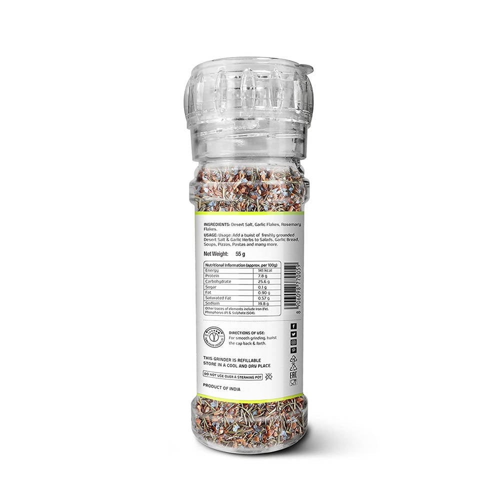 Lunn Desert Salt & Garlic Herbs with Grinder Lunn