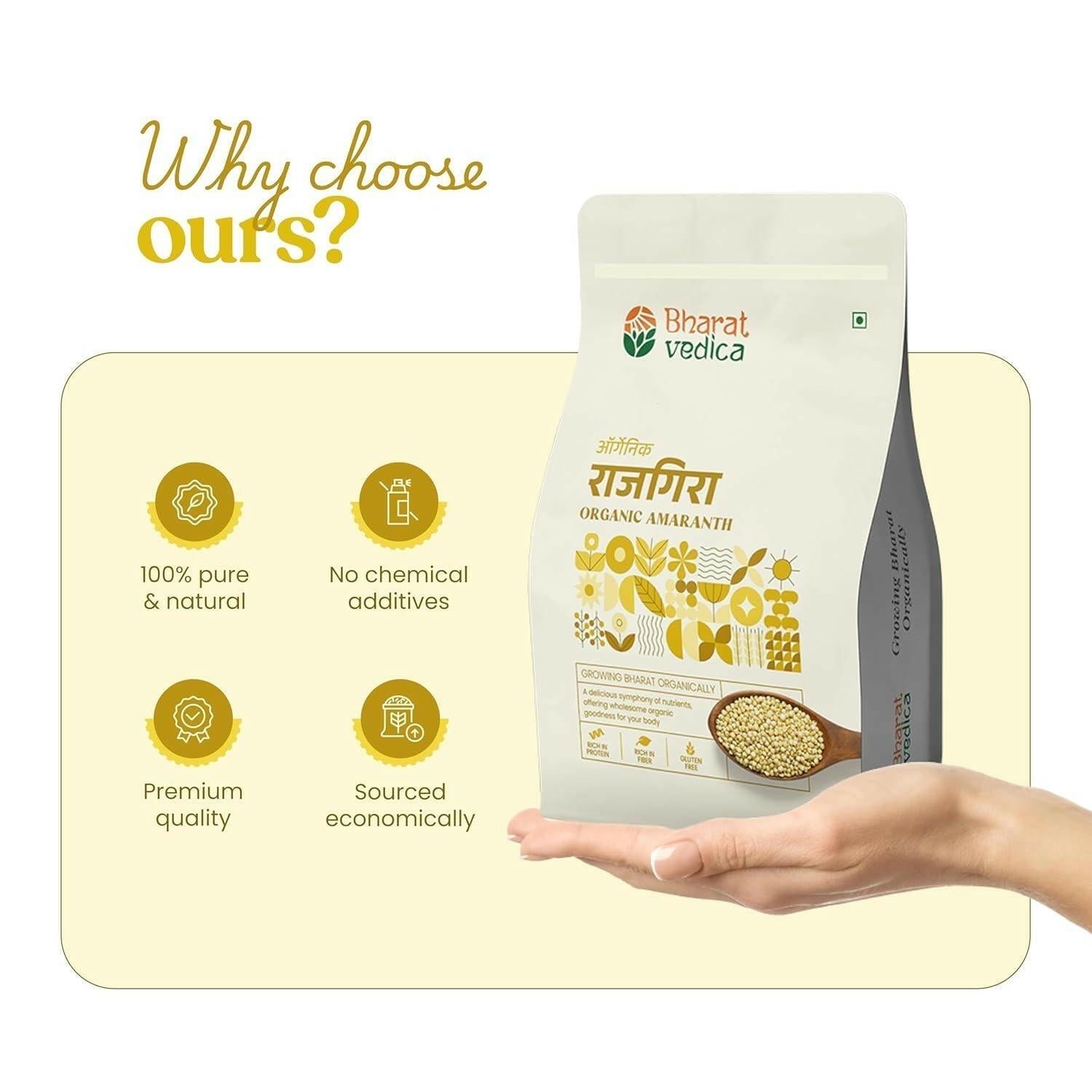 Bharat Vedica Organic Amaranth - Organic Rajgira Bharat Vedica