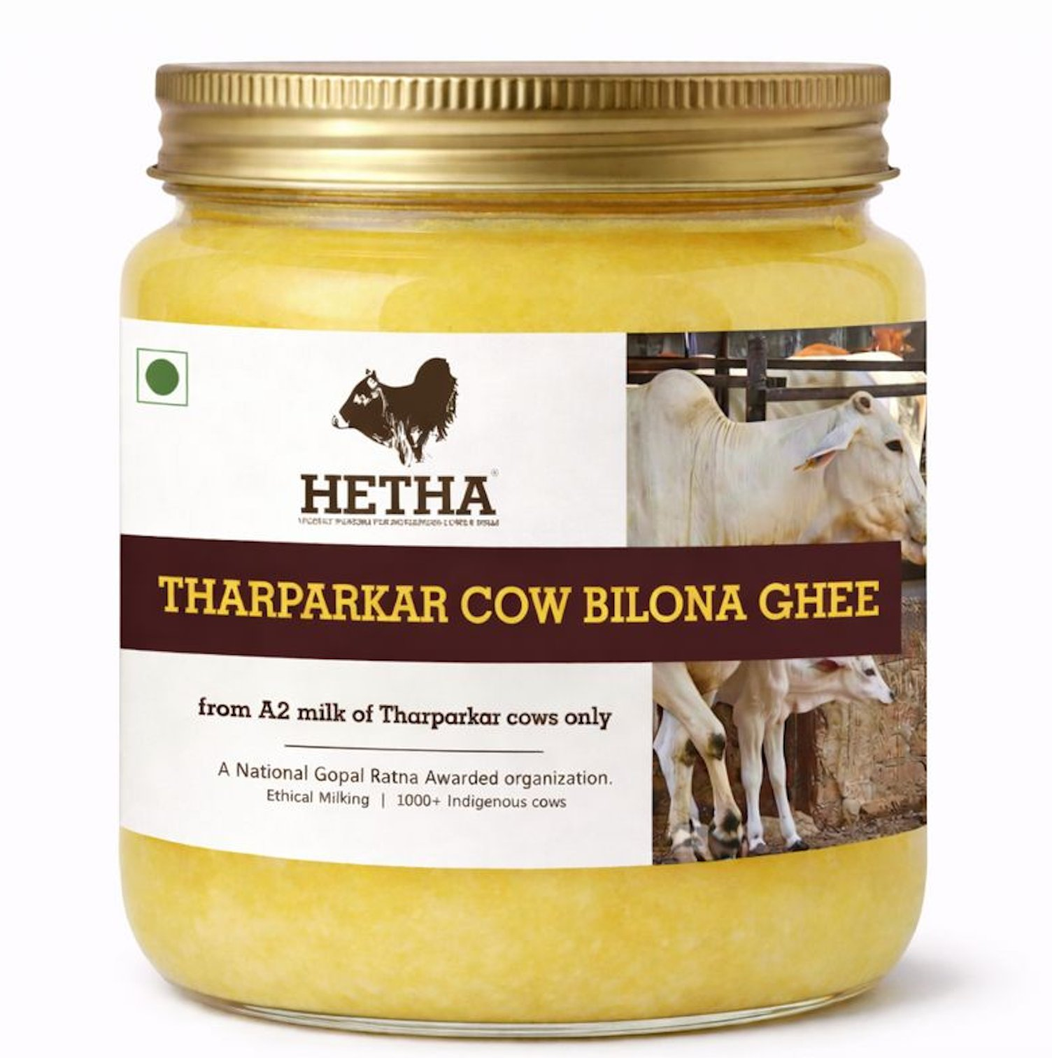 Hetha Tharparkar Cow A2 Cultured Bilona Ghee / A2 Ghee - Safuron