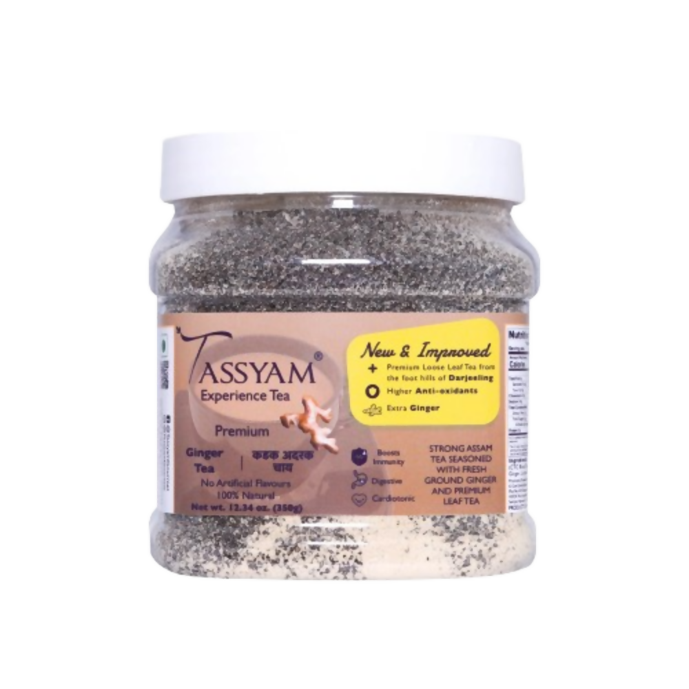 Tassyam Organics Strong Assam Adrak Tea - Jar - Safuron