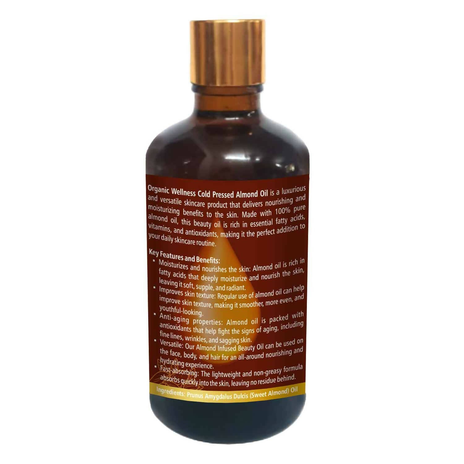 Organic Wellness Almond Cold Pressed Oil Organic Wellness