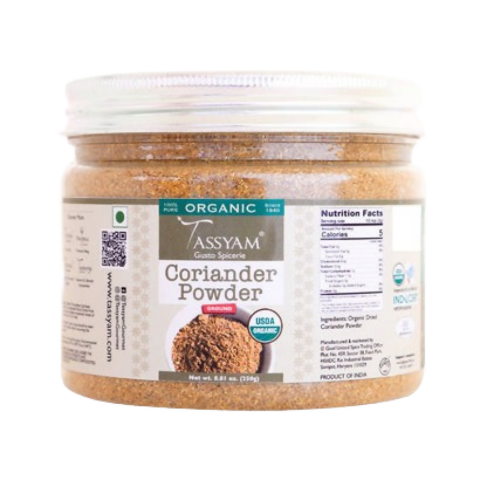 Tassyam Organics Certified 100% Organic Coriander Seeds Powder - Safuron