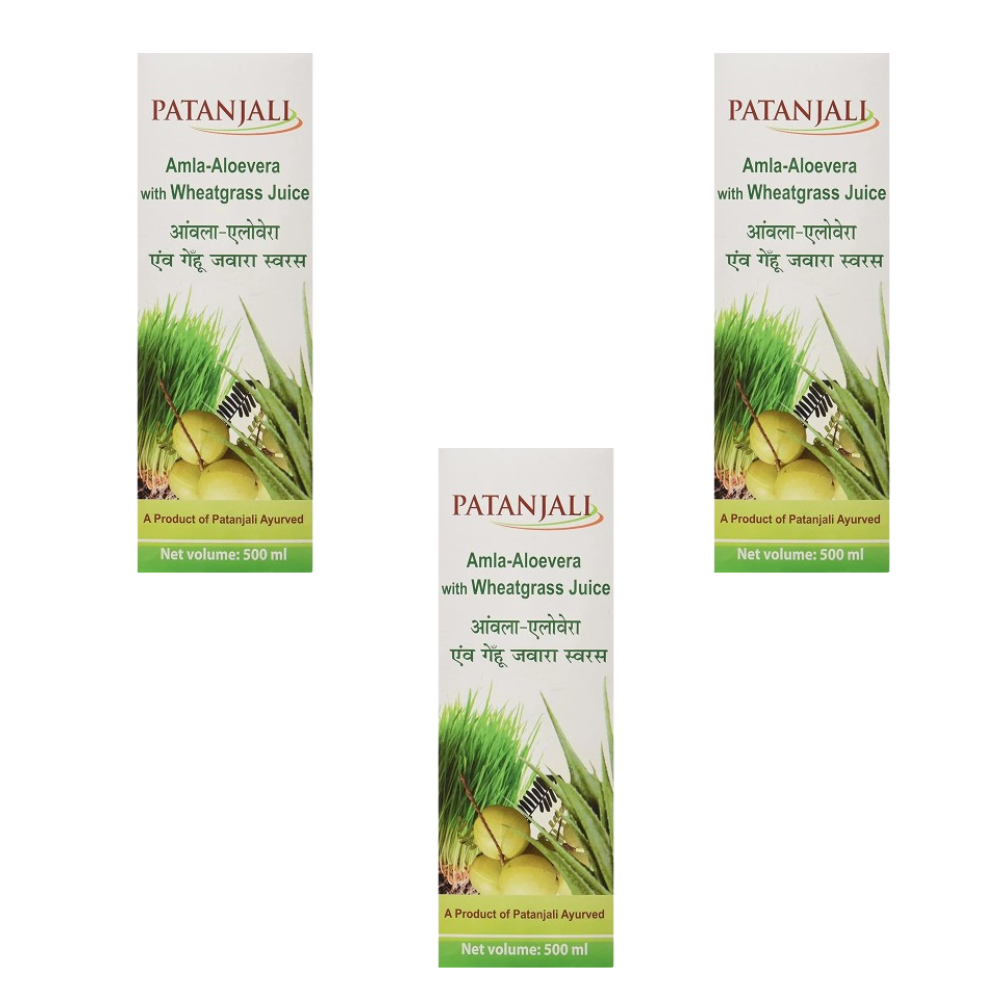 Patanjali Amla Aloevera with Wheat Grass Juice - safuroncart