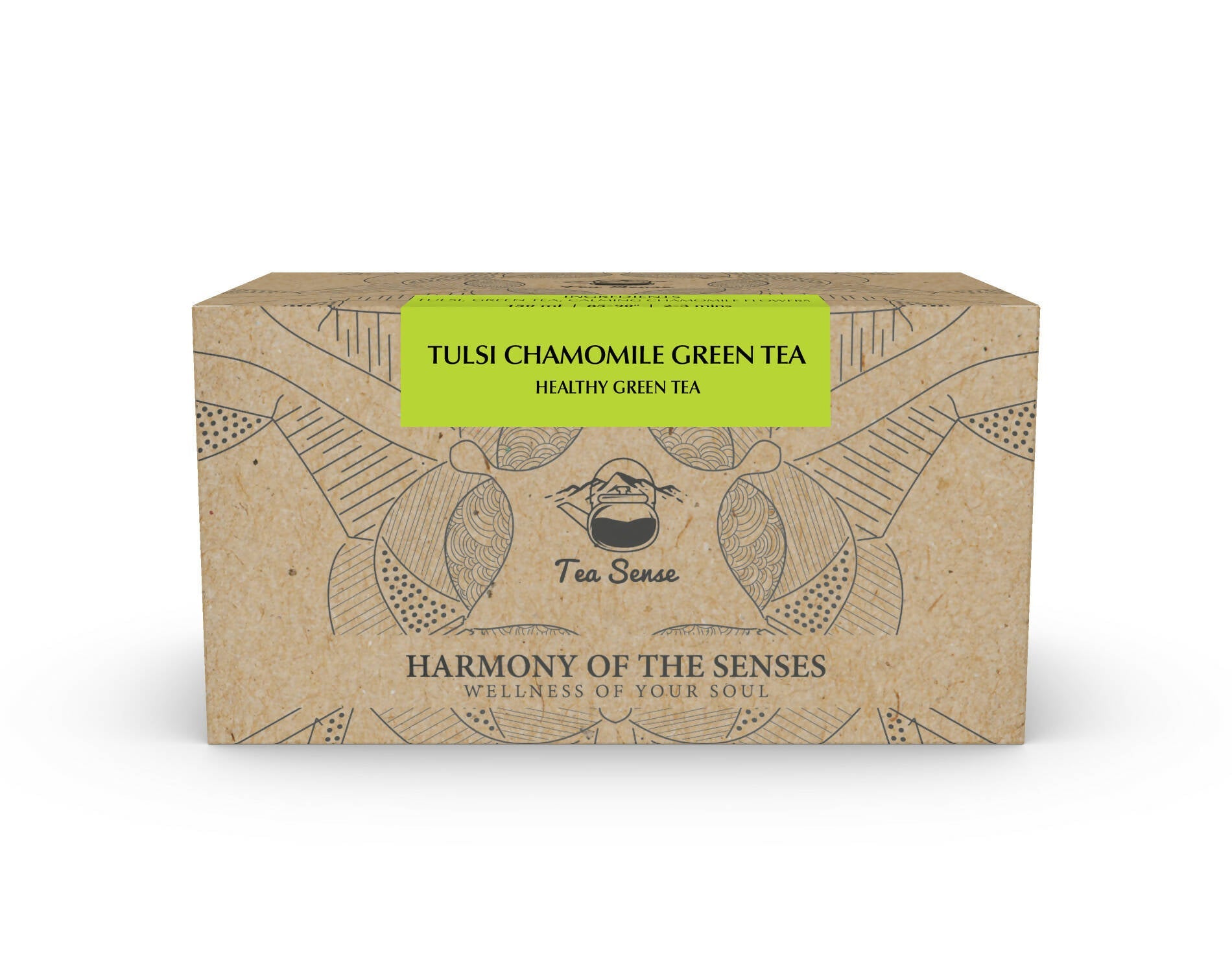 Tea Sense Tulsi Chamomile Green Tea Bags Box - Safuron