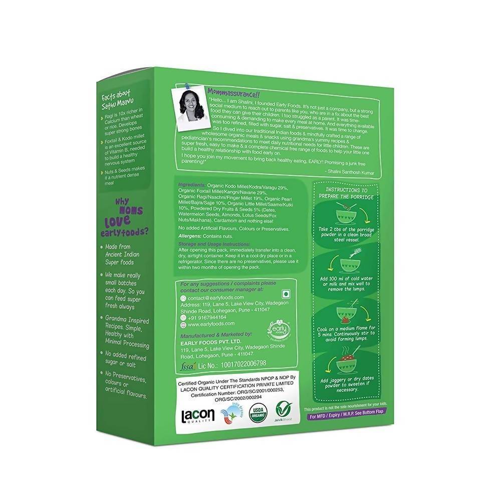 Early Foods Organic Sattu Maavu Porridge Mix Early Foods