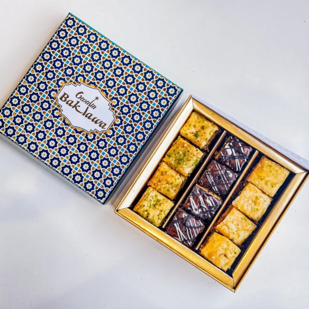 Gwalia Sweets Assorted Square Baklawa Box Gwalia Sweets