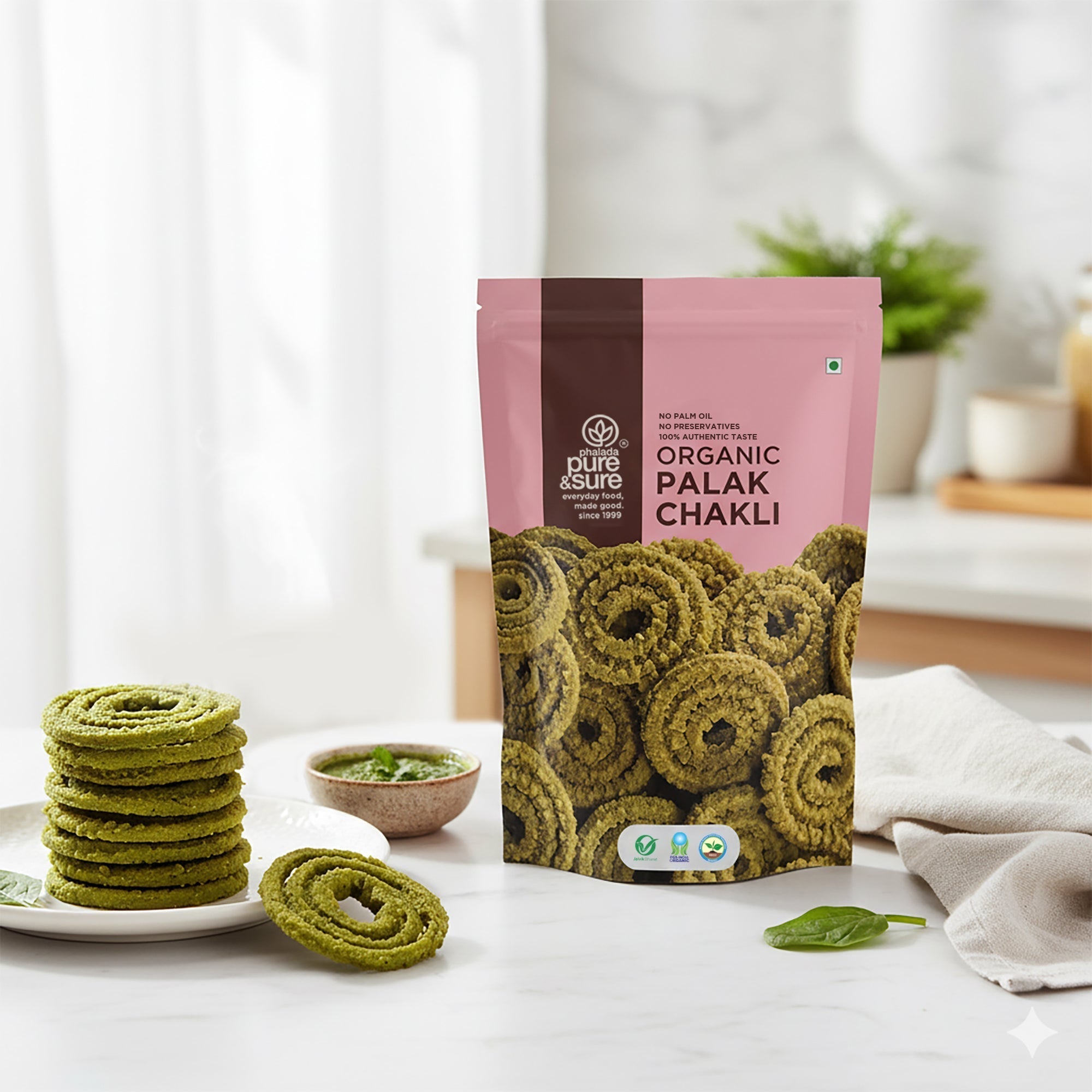 Pure & Sure Organic Palak Chakli Pure & Sure