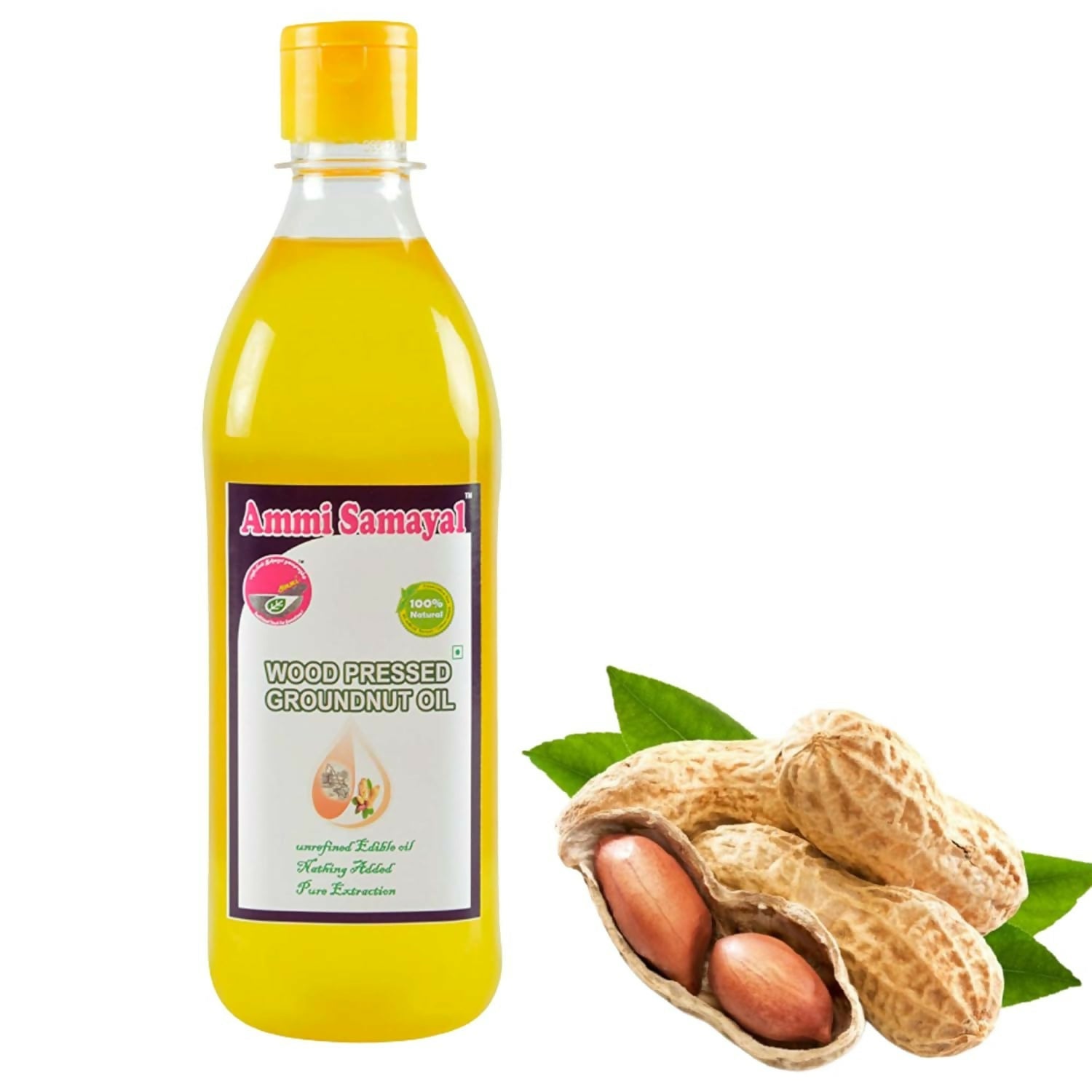 Ammi Samayal Wood Pressed Groundnut Oil - Safuron