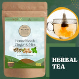 Satvi Wellness Fennel Ginger Mint Tea Bags | Herbal Tea Satvi Wellness