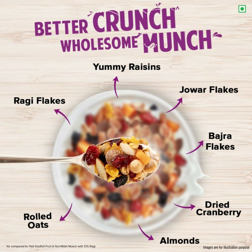 Tata Soulfull Millet Muesli Breakfast Cereals (Fruit & Nut) Tata Soulfull