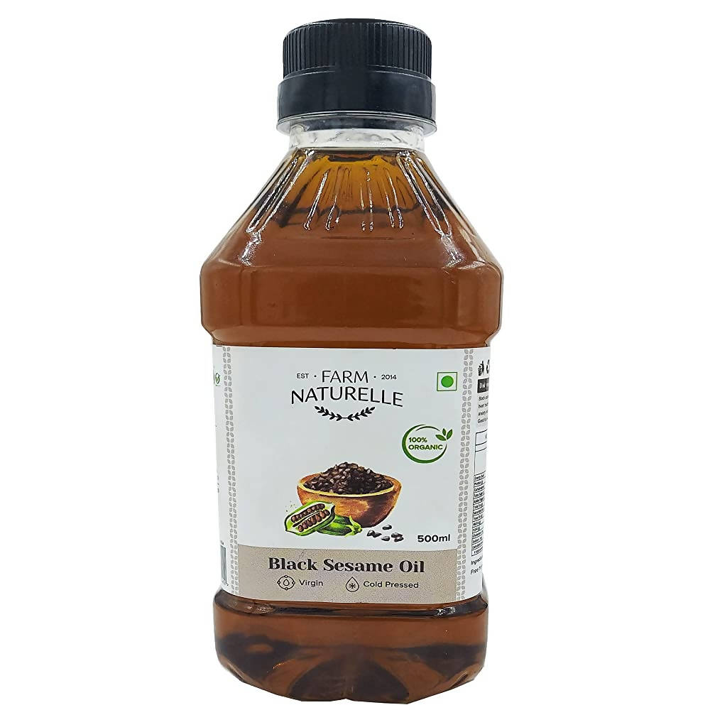 Farm Naturelle Organic Virgin Cold Pressed Black Sesame Seed Oil - Safuron