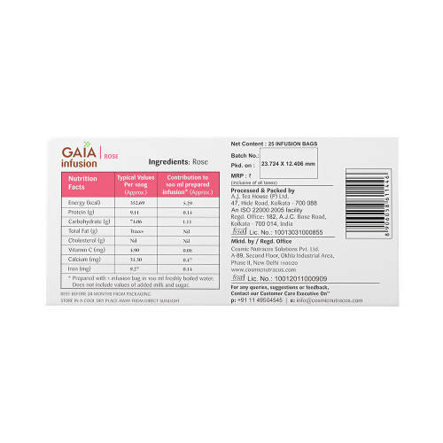 Gaia Rose Infusion Green Tea Bags Gaia