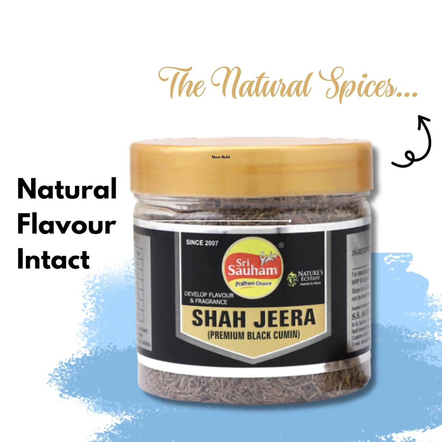 Sri Sauham Premium Spices - 100% Natural Shahi Jeera (Caraway Seeds) Sri Sauham