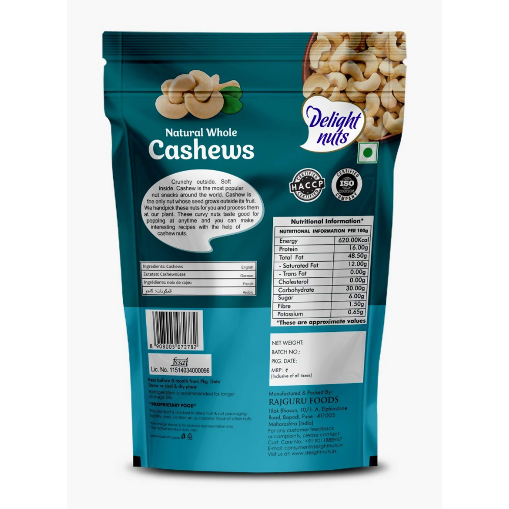 Delight nuts Natural Whole Cashews Delight nuts
