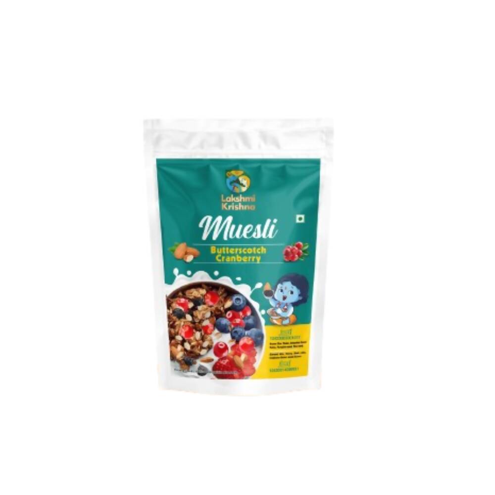 Lakshmi Krishna Muesli - Butterscotch Cranberry Lakshmi Krishna Naturals