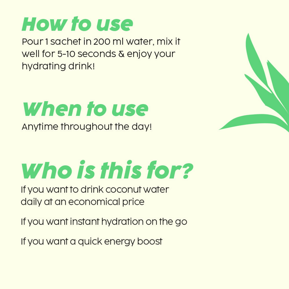 PLIX The Plant Fix Tender Coconut Water Premix Powder PLIX The Plant Fix