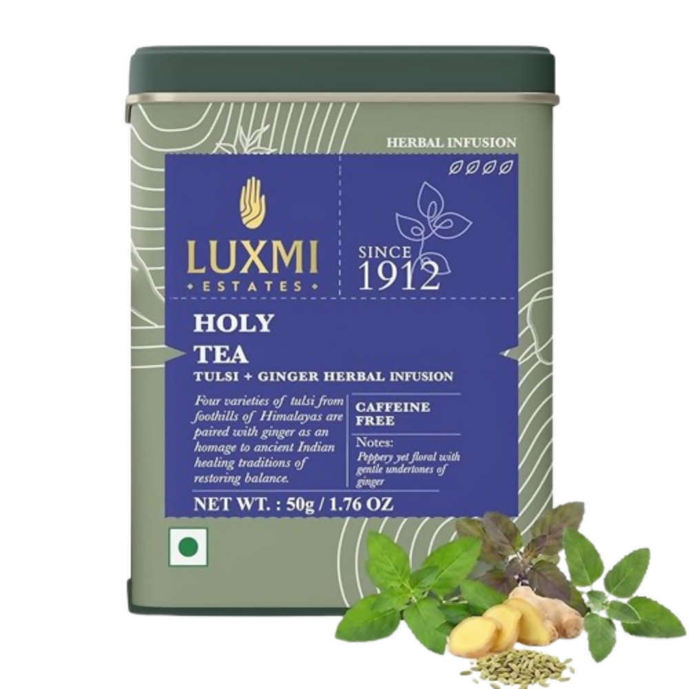 Luxmi Estates Holy Tea Tin - Tulsi Herbal Infusion - Dista