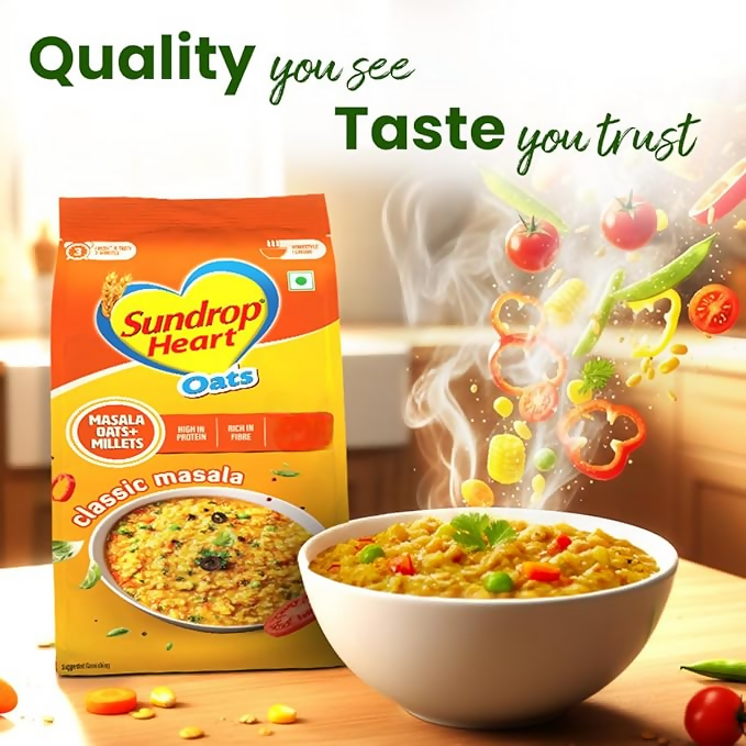 Sundrop Heart Classic Masala Oats With Millets Sundrop