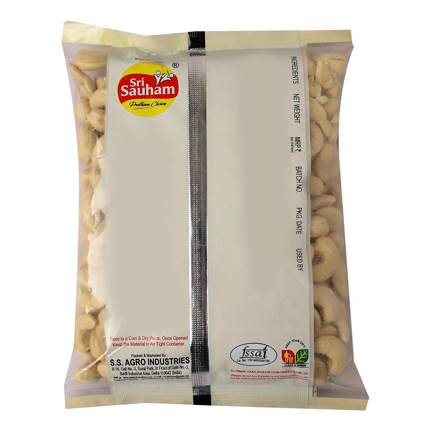 Sri Sauham Premium Dry Fruits – Natural Raw Cashew Nuts Sri Sauham