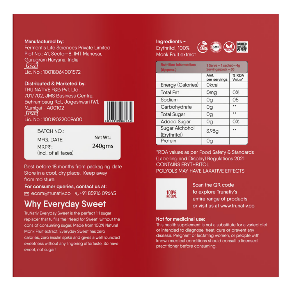 Trunativ Everyday Sweet 1:1 Sugar Replacer Trunativ