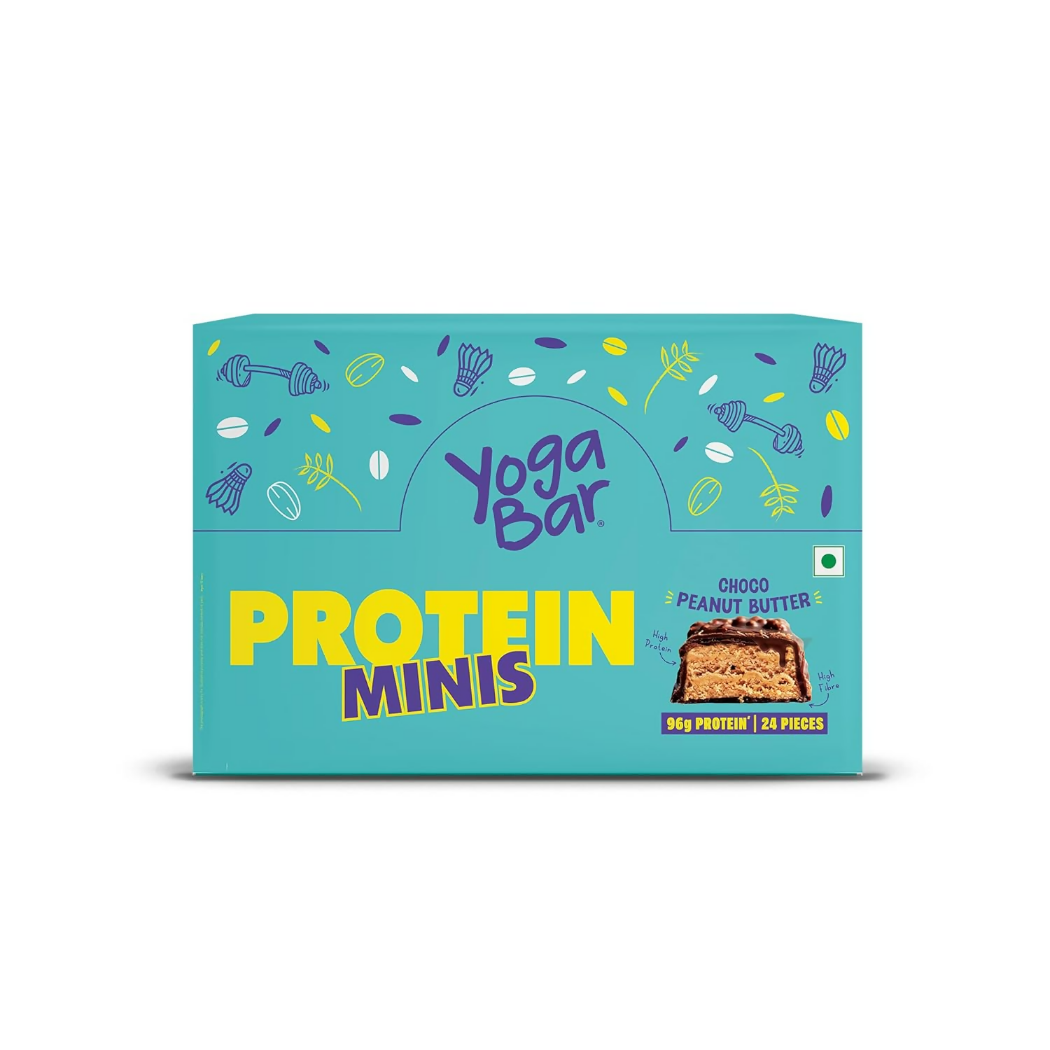 Yoga Bar Protein Minis Choco Peanut Butter, 24 Pieces, Cold Coffee Protein Shake Yoga Bar