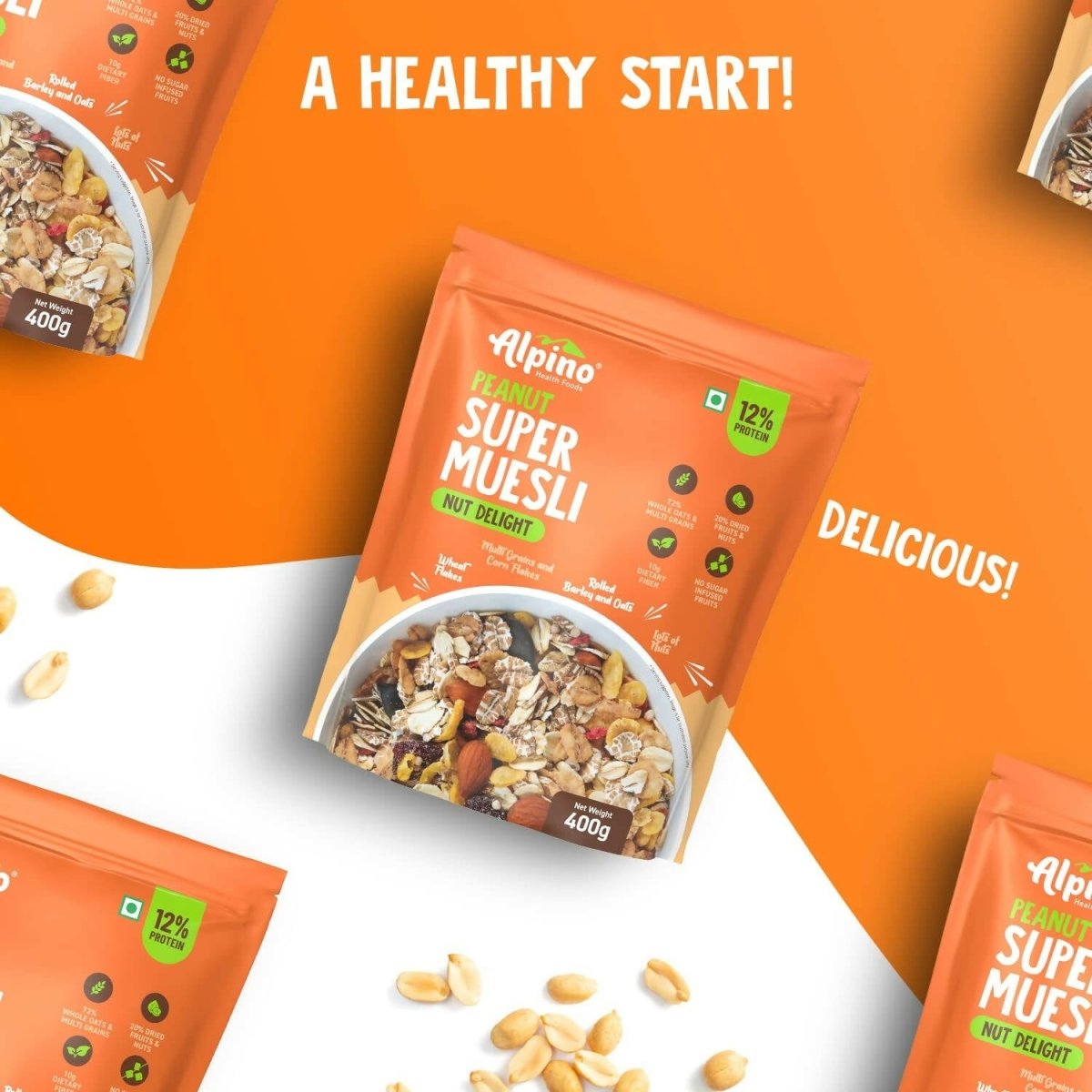 Alpino High Protein Super Muesli Nut Delight Alpino