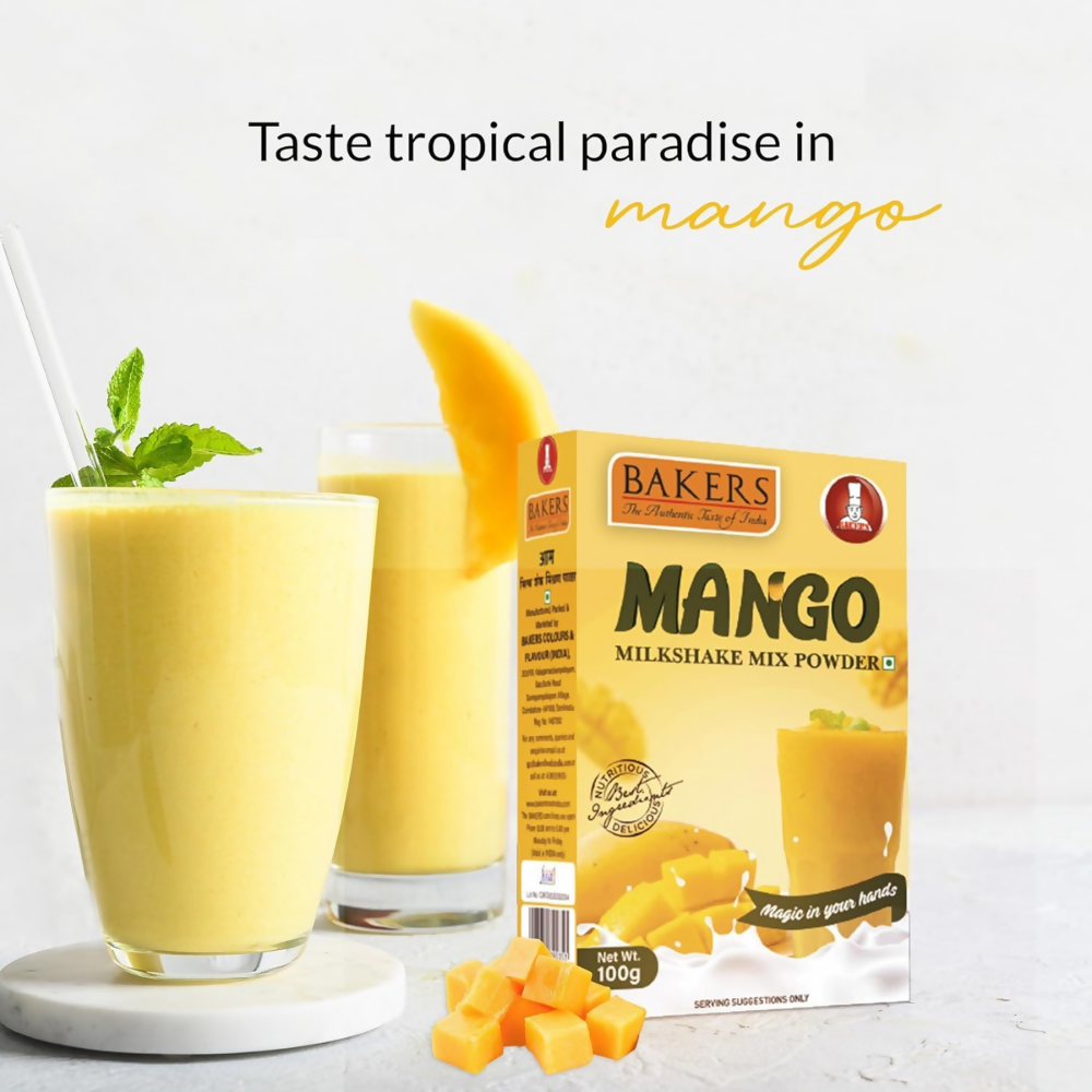 BAKERS Premium Milk Shake Mix - Chocolate, Butterscotch, Mango & Pista BAKERS