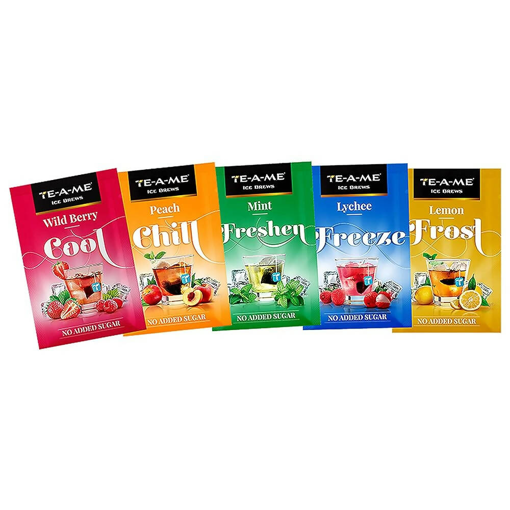 TE-A-ME Assorted Ice Infusion Tea Bags, 5 Delicious Flavor TE-A-ME